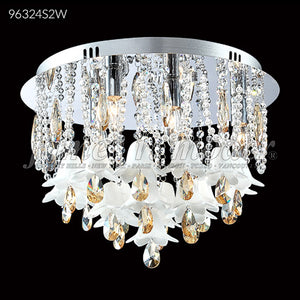 Murano Collection Flush Mount Pendant Crystal Chandelier Ceiling Light by James R. Moder