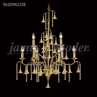 Murano Collection 9 Light Crystal Chandelier Ceiling Light by James R. Moder