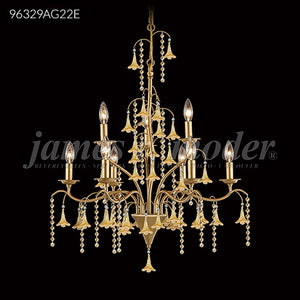 Murano Collection 9 Light Crystal Chandelier Ceiling Light by James R. Moder
