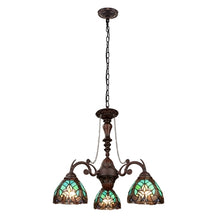 Liaison Mini Chandelier Tiffany Victorian 3-Light Antique Dark Bronze 24" Wide Ceiling Light by Chloe
