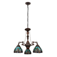 Liaison Mini Chandelier Tiffany Victorian 3-Light Antique Dark Bronze 24" Wide Ceiling Light by Chloe