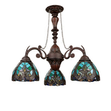 Liaison Mini Chandelier Tiffany Victorian 3-Light Antique Dark Bronze 24" Wide Ceiling Light by Chloe