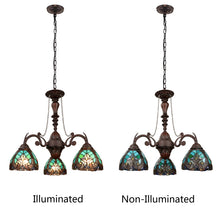Liaison Mini Chandelier Tiffany Victorian 3-Light Antique Dark Bronze 24" Wide Ceiling Light by Chloe