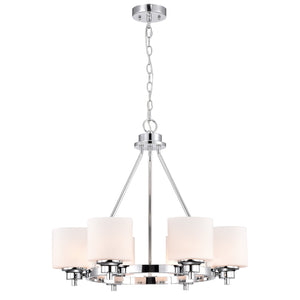 Solbi Contemporary 6 Light Oil Rubbed Bronze Large Chandelier Ceiling Light Fixture 24" Wide by Chloe