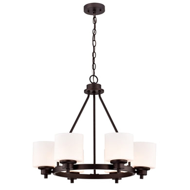 Solbi Contemporary 6 Light Chrome Large Chandelier Ceiling Light Fixture 24