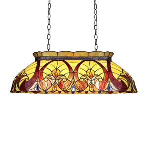 Adia Island Pendant Tiffany Dark Bronze Victorian 3-Light 28" Wide Ceiling Light by Chloe