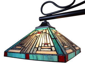 Innes Mission Island Pendant Chandelier Tiffany Victorian Blackish Bronze 3-Light 47" Wide Ceiling Light by Chloe
