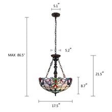 Grenville Inverted Pendant Tiffany Victorian Dark Bronze 2-Light 18" Wide Ceiling Light by Chloe