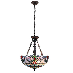 Grenville Inverted Pendant Tiffany Victorian Dark Bronze 2-Light 18" Wide Ceiling Light by Chloe