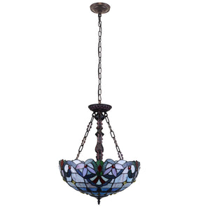 Grenville Inverted Pendant Tiffany Victorian Dark Bronze 2-Light 18" Wide Ceiling Light by Chloe