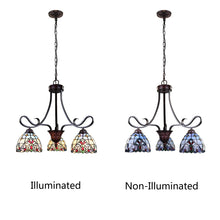 Grenville Mini Chandelier Tiffany Victoria Blackish Bronze 3-Light 25" Wide Ceiling Light by Chloe