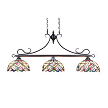 Grenville Island Pendant Chandelier Tiffany Victorian Dark Bronze 3-Light 47" Wide Ceiling Light by Chloe