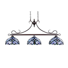 Grenville Island Pendant Chandelier Tiffany Victorian Dark Bronze 3-Light 47" Wide Ceiling Light by Chloe