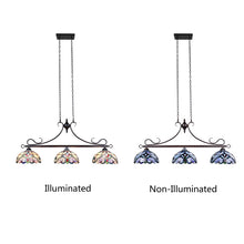 Grenville Island Pendant Chandelier Tiffany Victorian Dark Bronze 3-Light 47" Wide Ceiling Light by Chloe