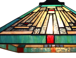 Innes Mission Island Pendant Chandelier Tiffany Victorian Blackish Bronze 3-Light 47" Wide Ceiling Light by Chloe