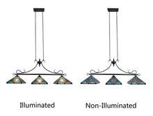 Innes Mission Island Pendant Chandelier Tiffany Victorian Blackish Bronze 3-Light 47" Wide Ceiling Light by Chloe