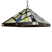 Vincent Mission Tiffany-Style  Blackish Bronze 2 Light Pendant 18" Wide Ceiling Light by Chloe