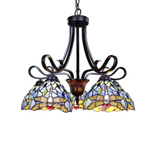 Sunniva Large Chandelier Dragonfly Tiffany Victorian Dark Bronze 5-Light 25" Wide Ceiling Light by Chloe