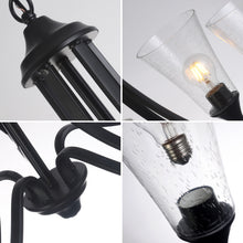 Sherard Inverted Pendant Chandelier Contemporary 5-Light Matt Black Finish 27" Wide Ceiling Light by Chloe