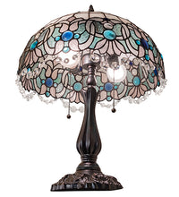 21" High Angelica Tiffany Table Lamp Bedside Nightstand Reading Desk Table Light by Meyda