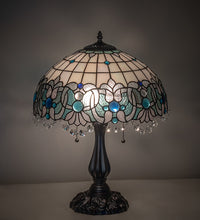 21" High Angelica Tiffany Table Lamp Bedside Nightstand Reading Desk Table Light by Meyda