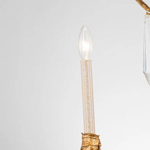Palm d'Or 3 Light Chandelier Gold Finish Paul Gruer Design Ceiling Light by Lucas McKearn