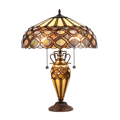 Prisma Table Lamp Tiffany-style 3 Light Double Lit 18