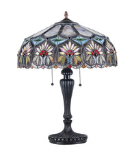 Sunny Table Lamp Tiffany Victorian-style Floral 2 Light 18" Shade Bedside Nightstand Reading Desk Table Light by Chloe