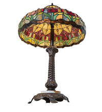 28" High Colonial Tulip Tiffany Table Lamp Bedside Nightstand Reading Desk Table Light by Meyda