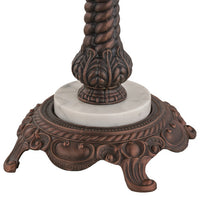 28" High Colonial Tulip Tiffany Table Lamp Bedside Nightstand Reading Desk Table Light by Meyda