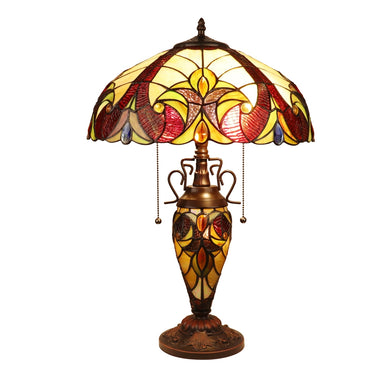 Adia Table Lamp Tiffany Victorian-Style Dark Bronze 3 Light Double Lit 16