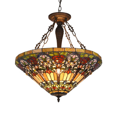 Alma Tiffany Victorian-Style 3 Light Inverted Pendant 24