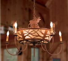 Custom 35"W Elk on the Loose 5 Arm Chandelier Ceiling Light by Meyda