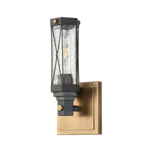Abbey 1-Light Bath Bar – Weathered Zinc & Antique Brass Wall Sconce Wall Lamp Home Decor by Lucas McKearn