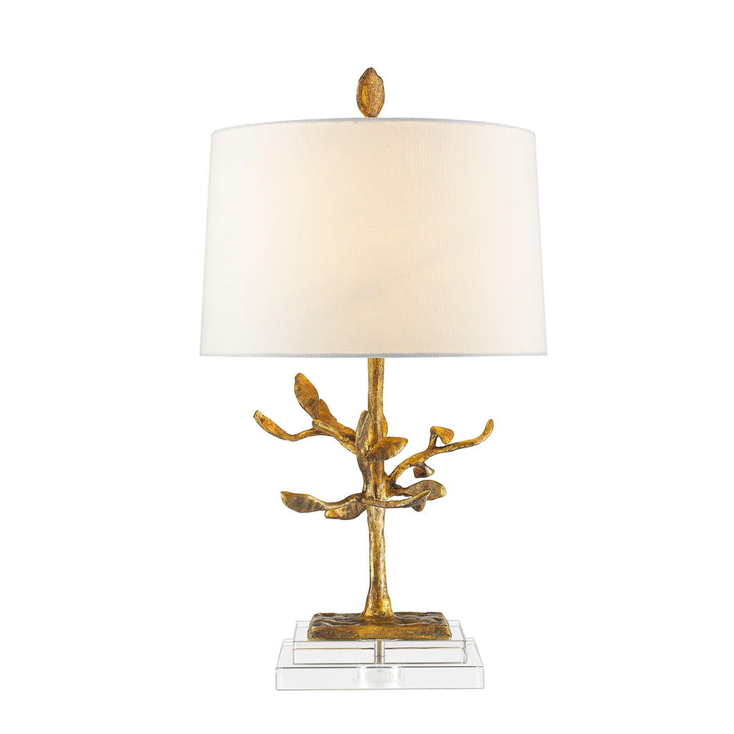 Audubon Park Table Lamp Gold Leaf Bedside Nightstand Reading Desk Table Light by Lucas McKearn