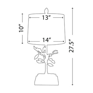Audubon Park Table Lamp Gold Leaf Bedside Nightstand Reading Desk Table Light by Lucas McKearn
