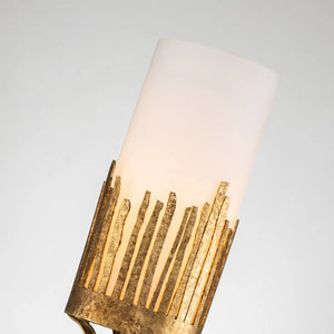Sawgrass 1 Light Sconce in Gold Leaf Wall Lamp Home Decor by Lucas McKearn