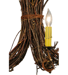 Custom 28" Wide Twigs 5 Light Chandelier Ceiling Light by Meyda