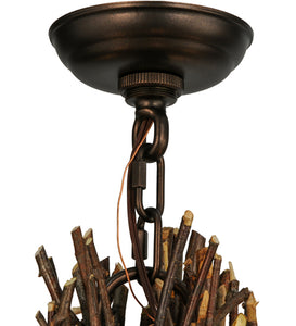 Custom 28" Wide Twigs 5 Light Chandelier Ceiling Light by Meyda