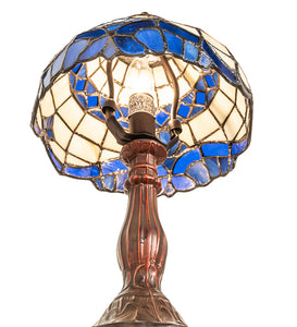 13" High Baroque Mini Lamp Tiffany Table Lamp Bedside Nightstand Reading Desk Table Light by Meyda