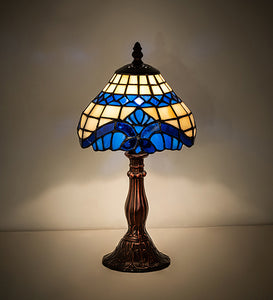13" High Baroque Mini Lamp Tiffany Table Lamp Bedside Nightstand Reading Desk Table Light by Meyda