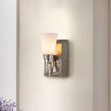 Lemuria 1 Light Bath Bar in Silver Leaf Wall Sconce Wall Lamp Home Decor by Lucas McKearn