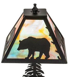 Custom 15" High Lone Bear Accent Table Lamp Bedside Nightstand Reading Desk Table Light by Meyda