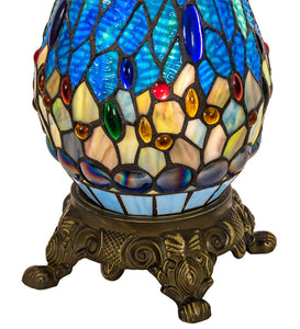 25" High Tiffany Hanginghead Dragonfly Table Lamp Bedside Nightstand Reading Desk Table Light by Meyda
