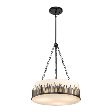 Sawgrass Large Pendant in Lacquered Black Ceiling Light by Lucas McKearn