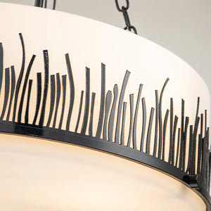 Sawgrass Large Pendant in Lacquered Black Ceiling Light by Lucas McKearn