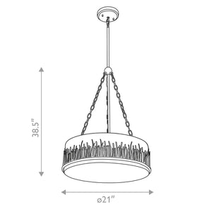 Sawgrass Large Pendant in Lacquered Black Ceiling Light by Lucas McKearn