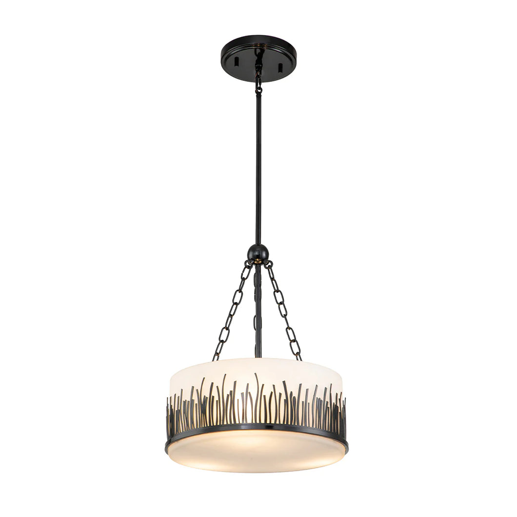 Sawgrass Medium Pendant in Black Ceiling Light by Lucas McKearn