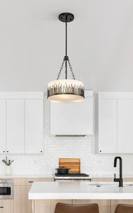 Sawgrass Medium Pendant in Black Ceiling Light by Lucas McKearn