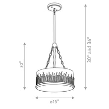 Sawgrass Medium Pendant in Black Ceiling Light by Lucas McKearn